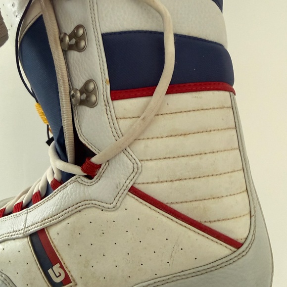 Burton Men’s 11 2009 Flex Poacher Snowboarding Boots Red White Blue - Picture 10 of 10